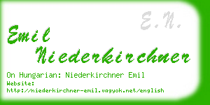 emil niederkirchner business card